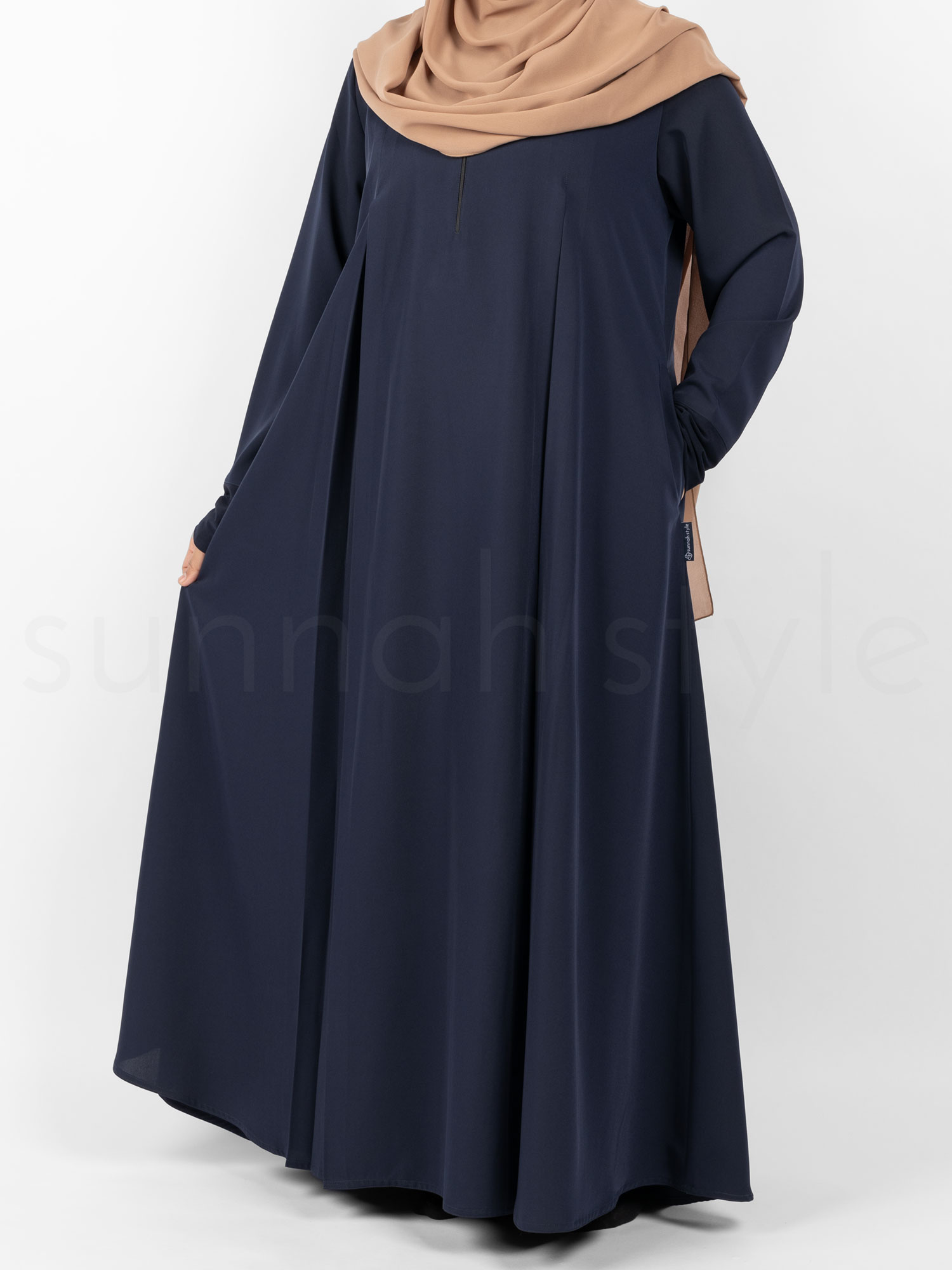 Belle Umbrella Abaya (Navy Blue)